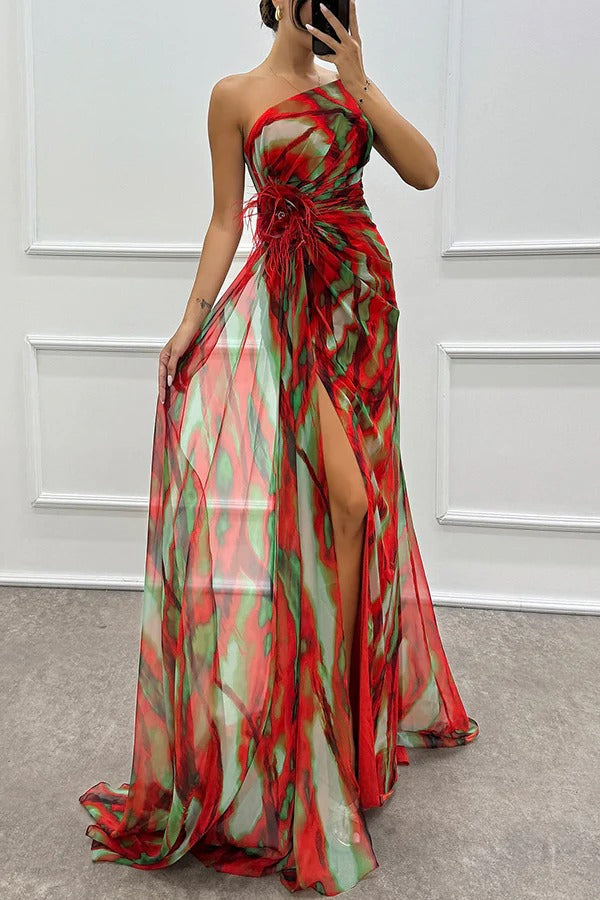 Lorena | One Shoulder Ruched Evening Cocktail Dress