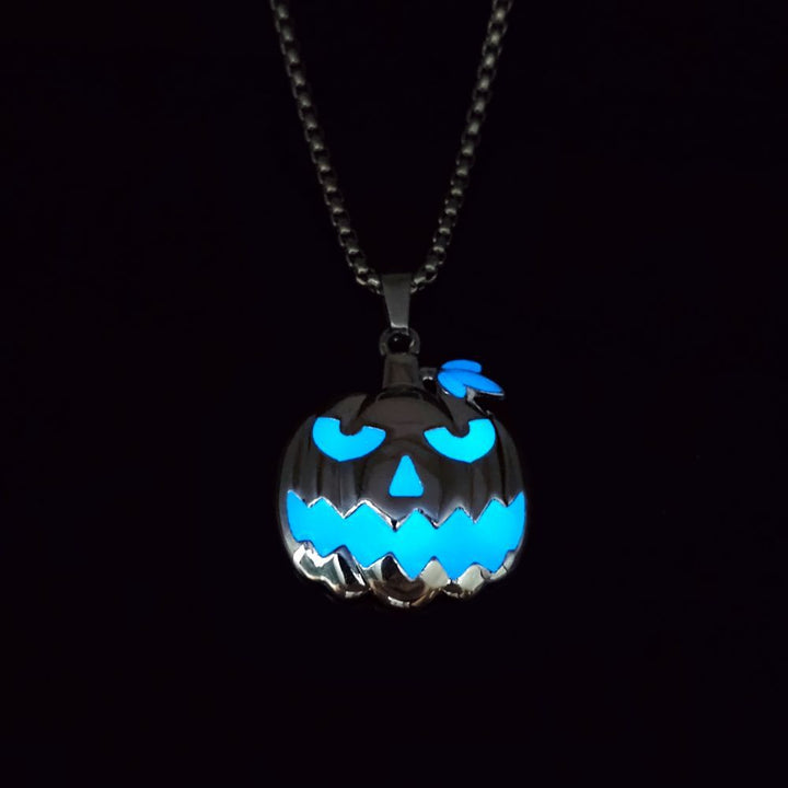 Glow in the Dark Pumpkin Halloween Necklace