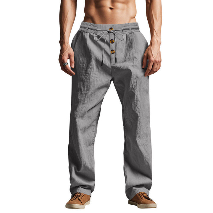 Men's Relaxed Linen Drawstring Pants