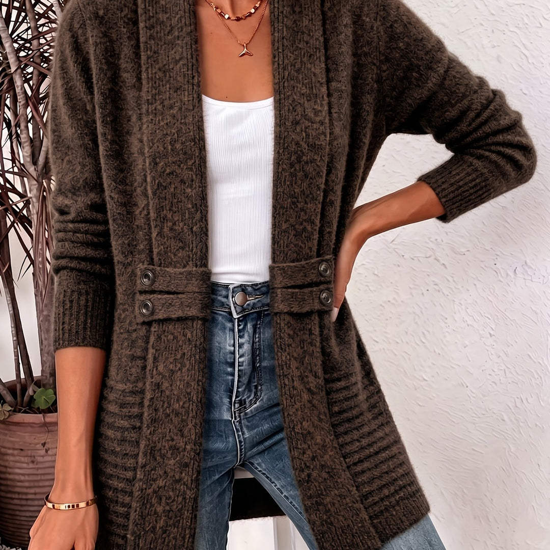 Womens Longline Knit Cardigan