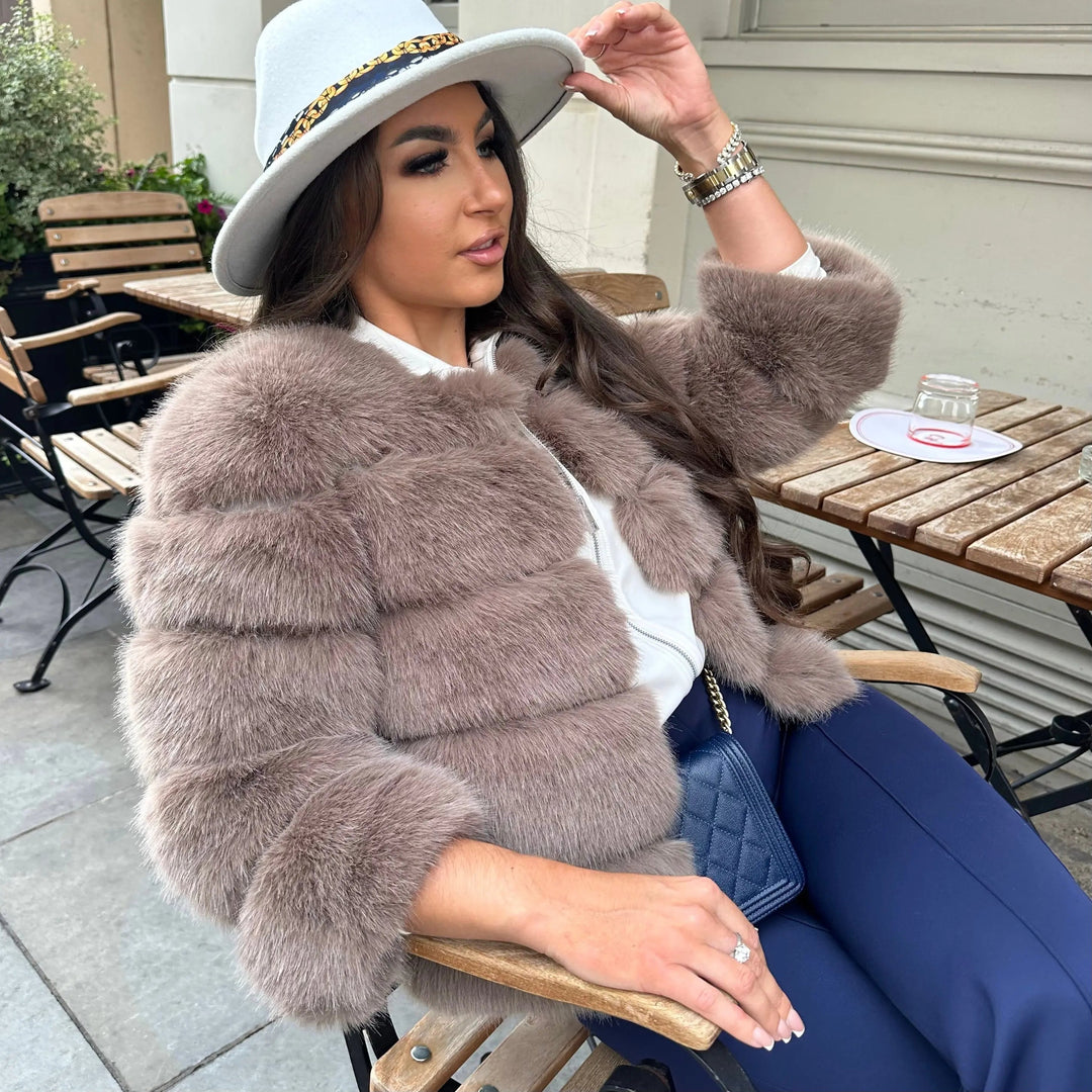 Selene | Luxe Faux Fur Cropped Jacket