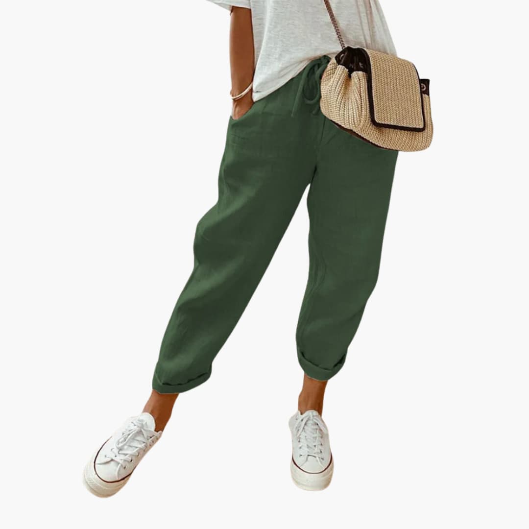 Elara | Relaxed Drawstring Cropped Pants