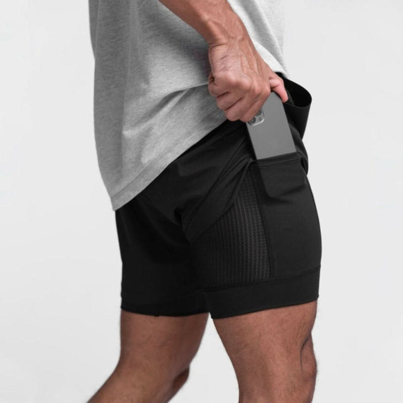 Men's 2-in-1 Running Shorts with Phone Pocket