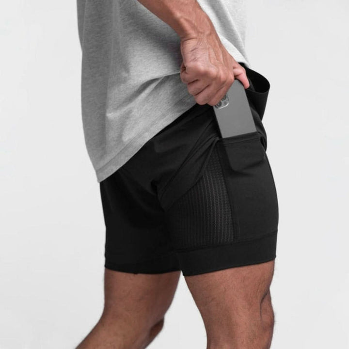 Men's 2-in-1 Running Shorts with Phone Pocket