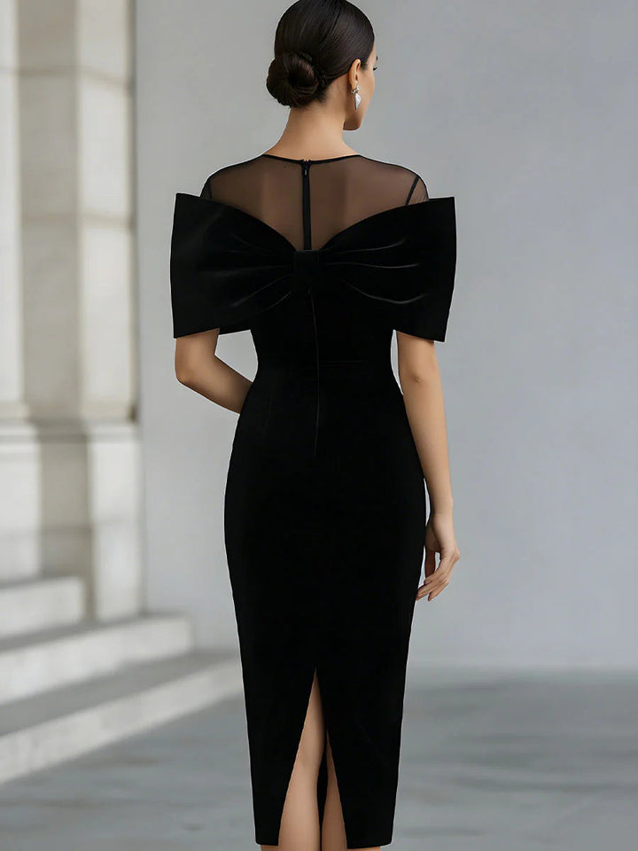 Hannah | Formal Bow Detail Midi Dress