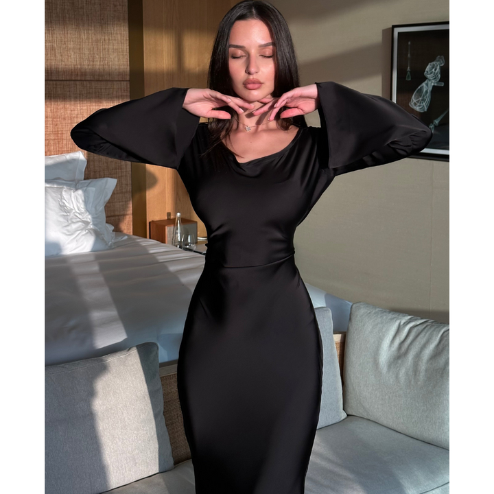 Amara | Elegant Long Sleeve Maxi Dress