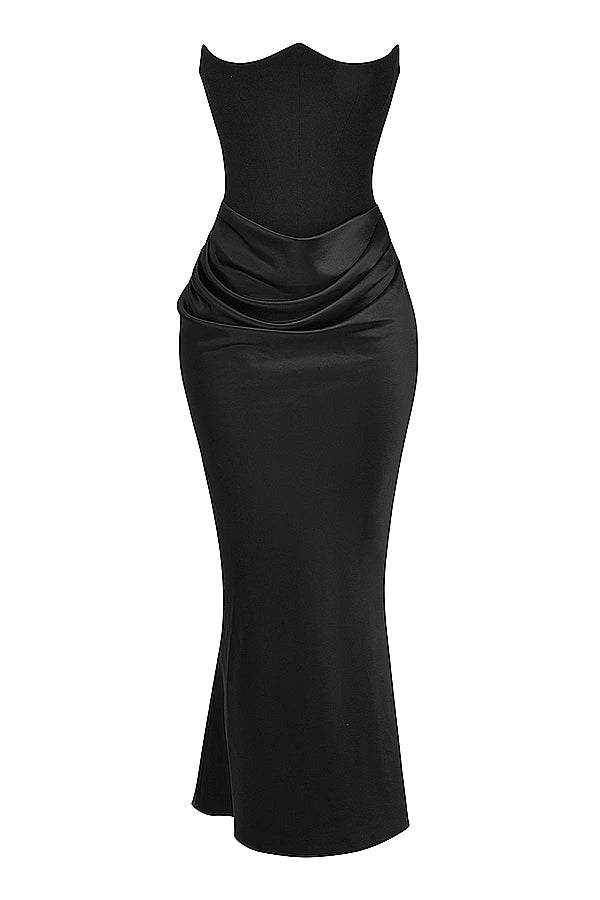 Ruched Strapless Maxi Dress for Women