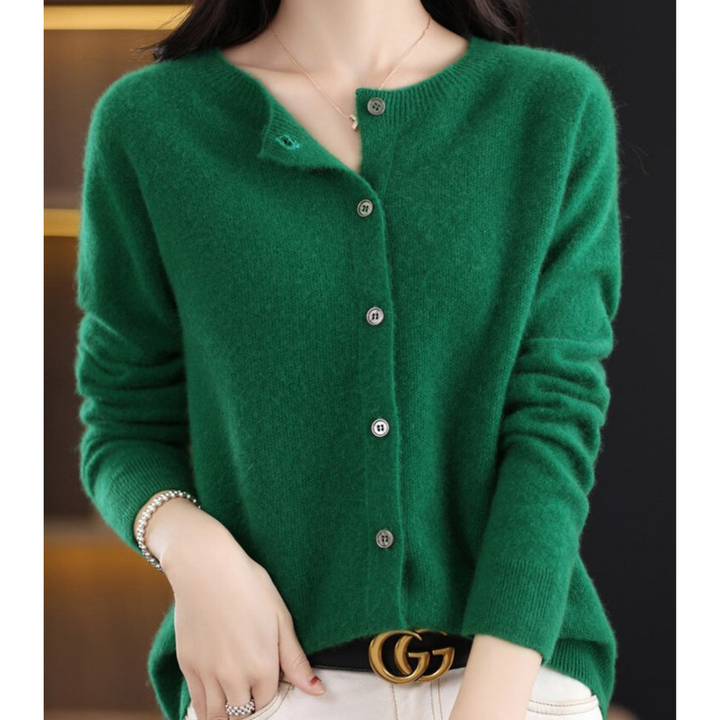 Emilia | Relaxed Button Front Knit Cardigan