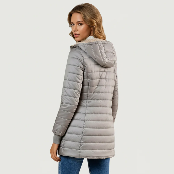 Sherpa Lined Long Puffer Jacket