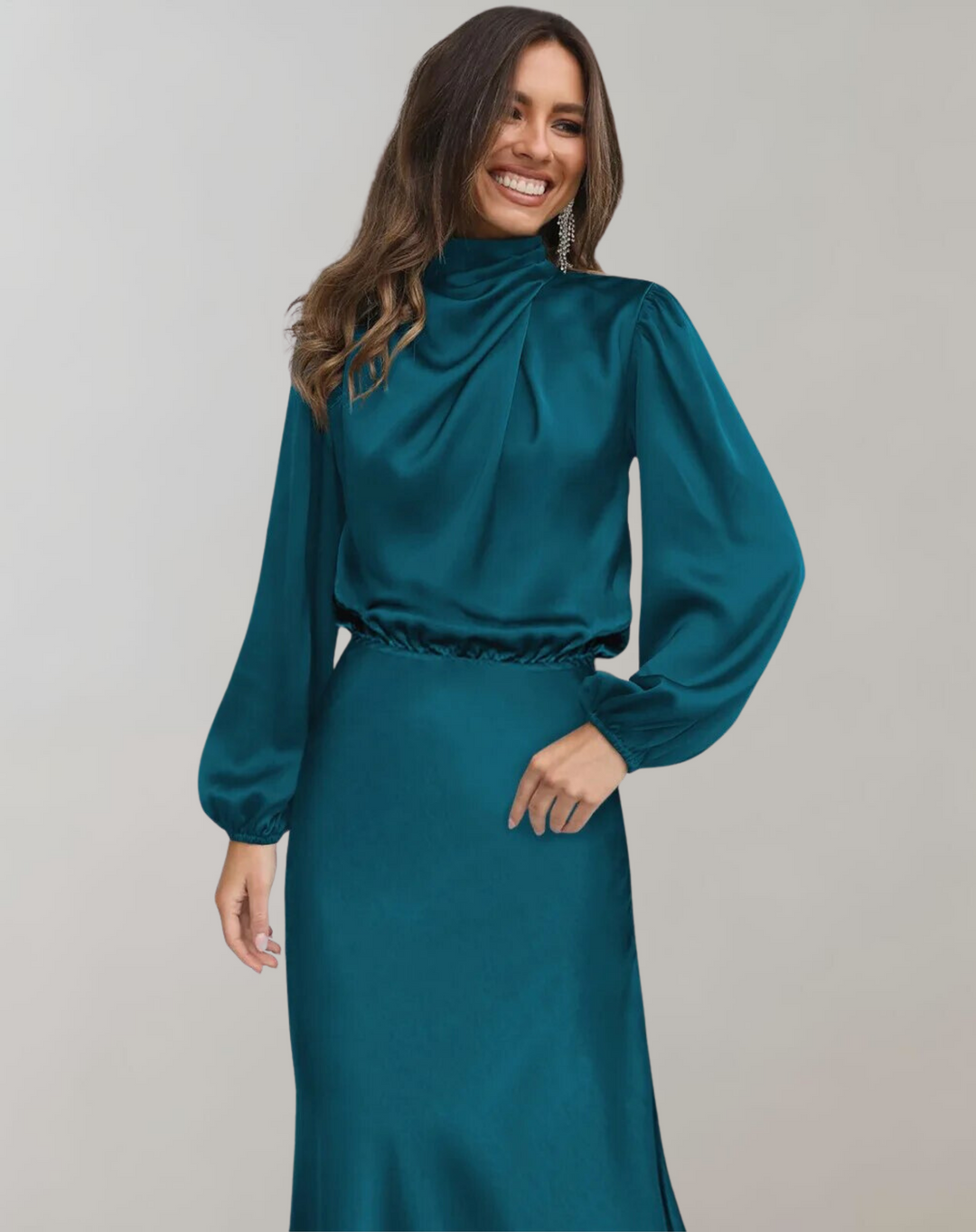 Ariana | Elegant Long Sleeve Evening Cocktail Dress