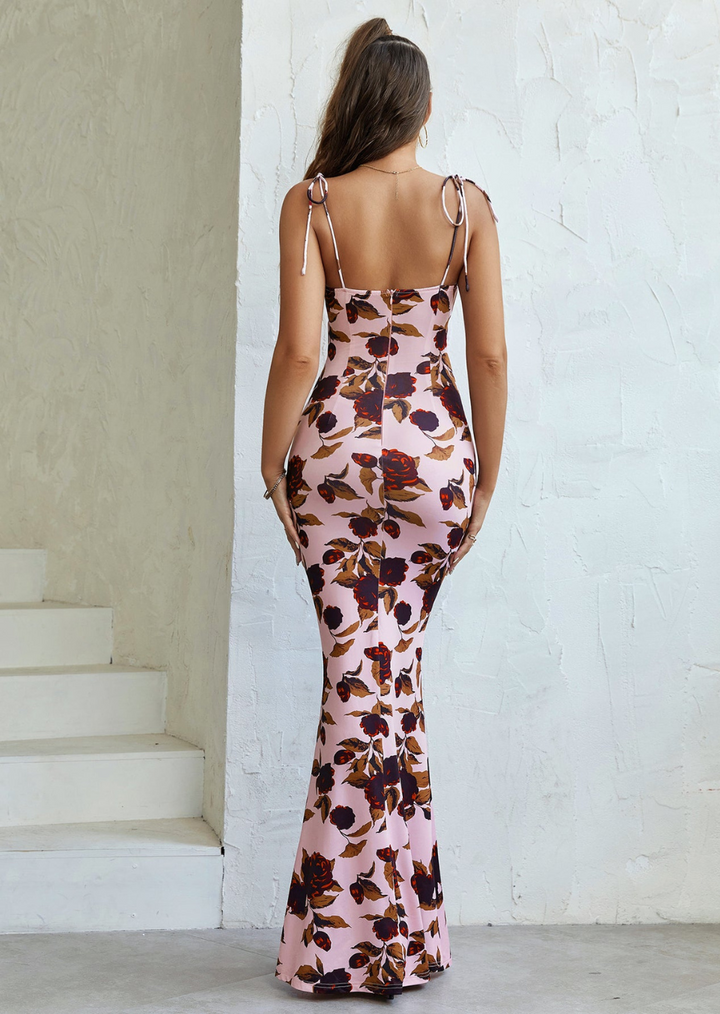 Amara | Floral Bodycon Evening Maxi Dress
