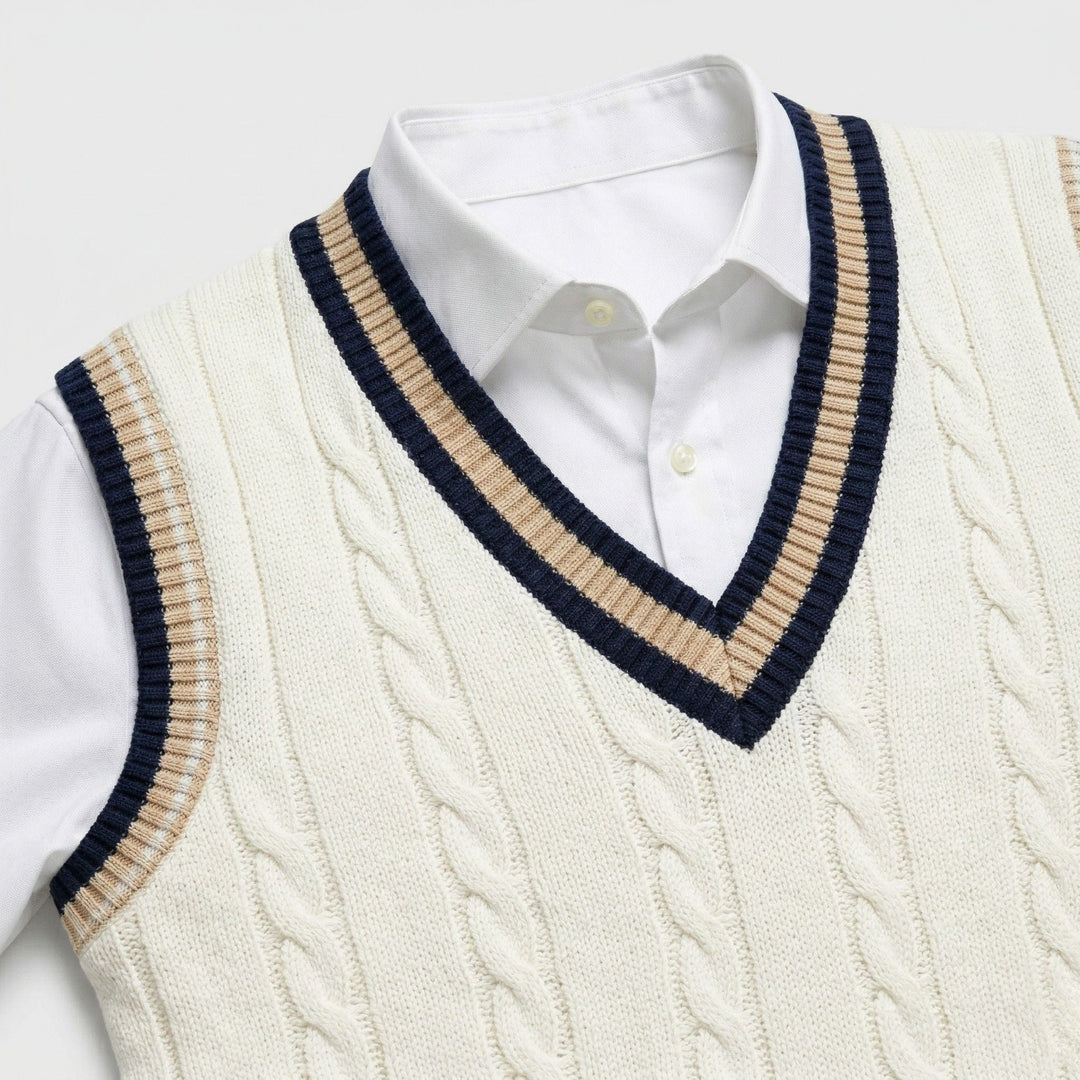 Men's V Neck Knit Vest
