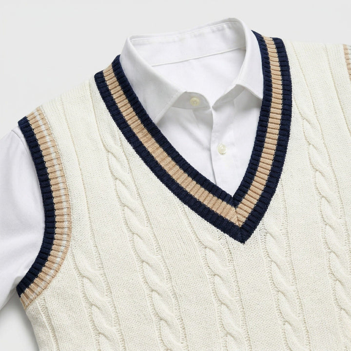 Men's V Neck Knit Vest