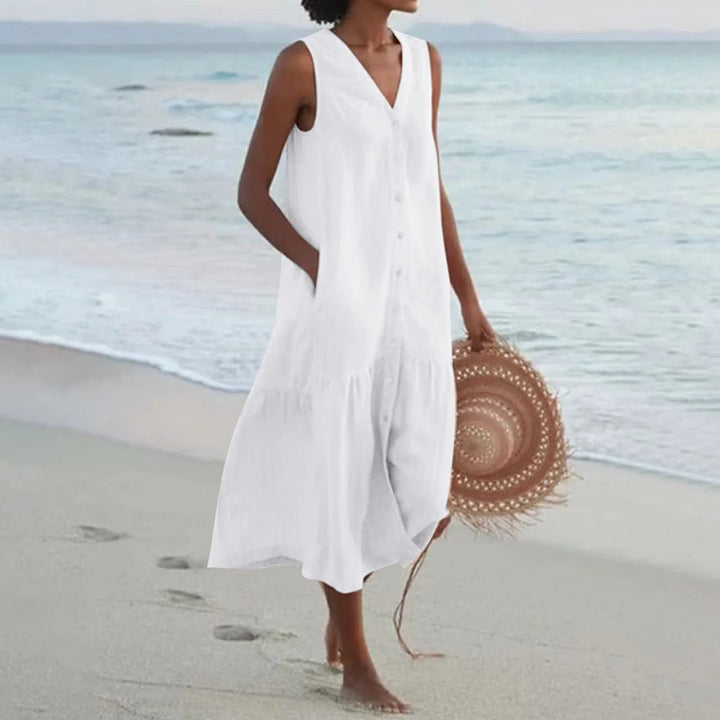 Women's Sleeveless Summer Midi Dress