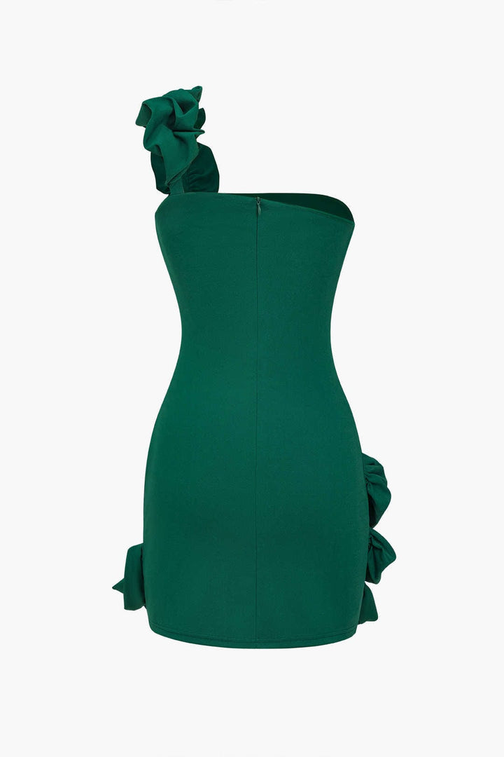 Serena | One Shoulder Bodycon Ruffle Mini Dress