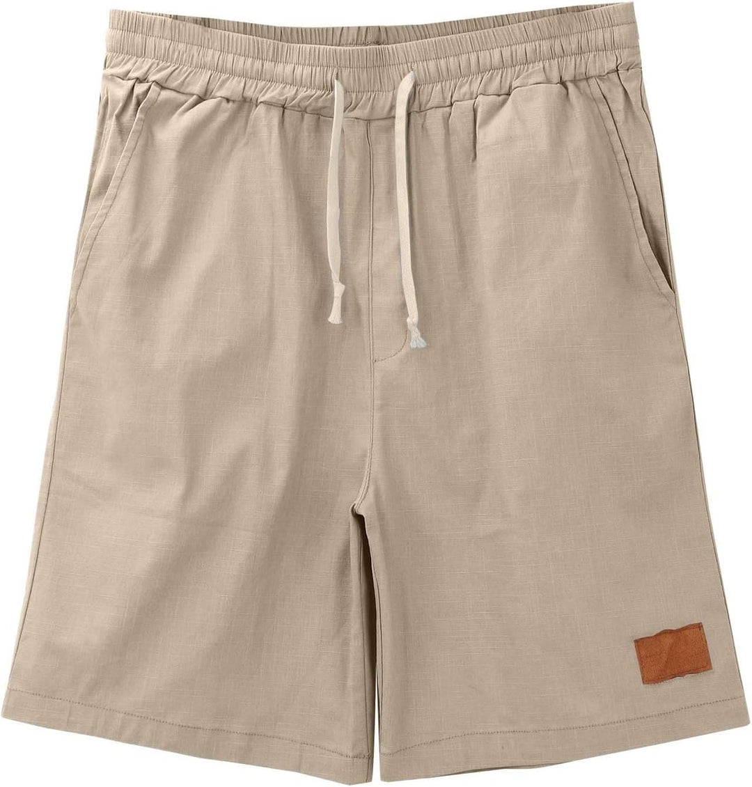 Casual Drawstring Linen Shorts