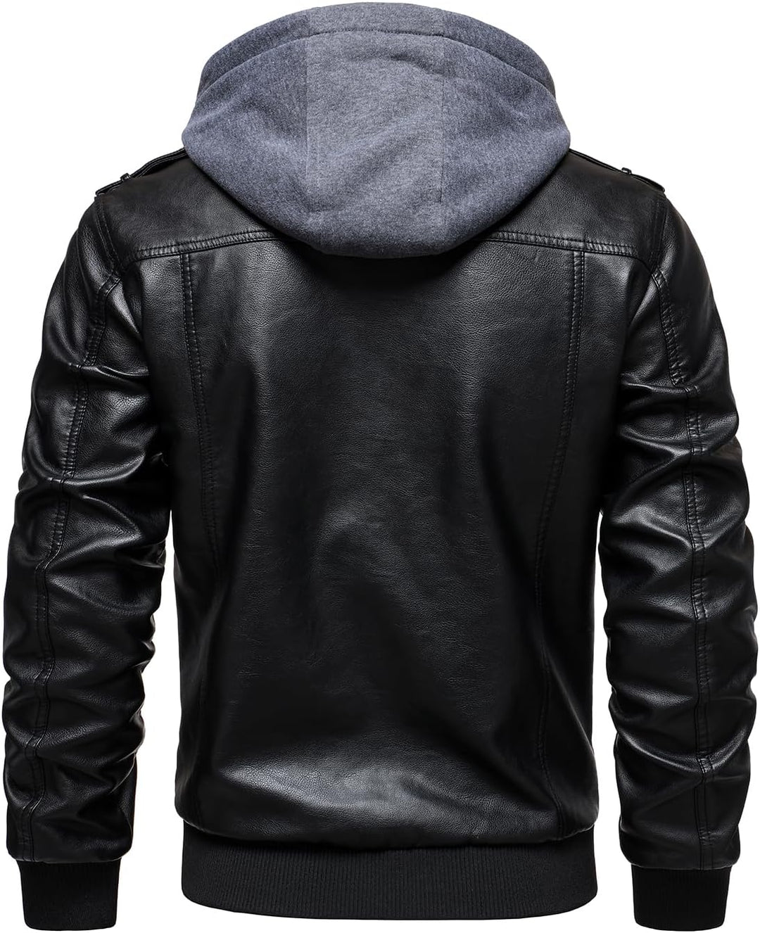 Men's Hooded Bomber Jacket with Multi-Pocket Zip Front