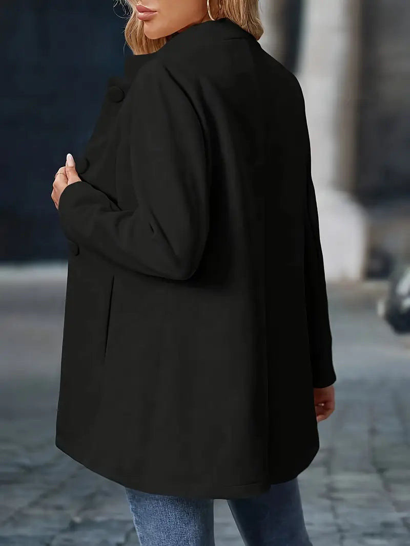 Eleanor | Tailored Collarless Button Front Coat