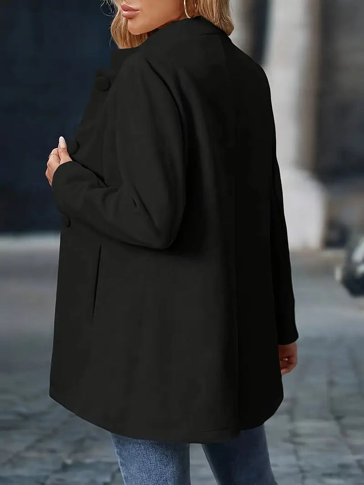 Eleanor | Tailored Collarless Button Front Coat