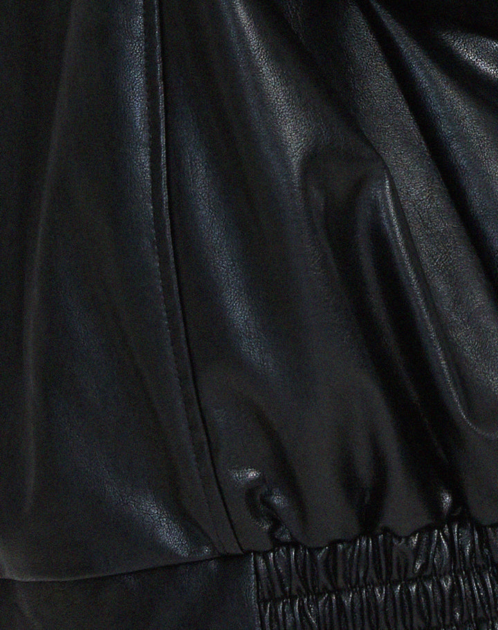 Scarlett | Oversized Leather Bomber Jacket