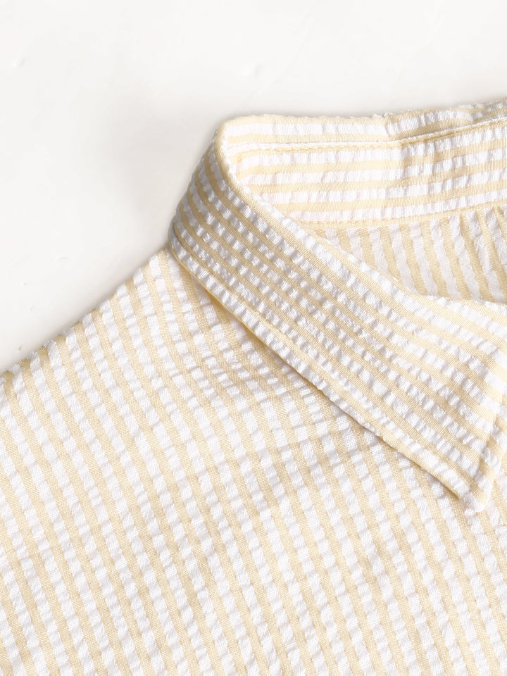 Men's Seersucker Striped Shirt in Relaxed Fit