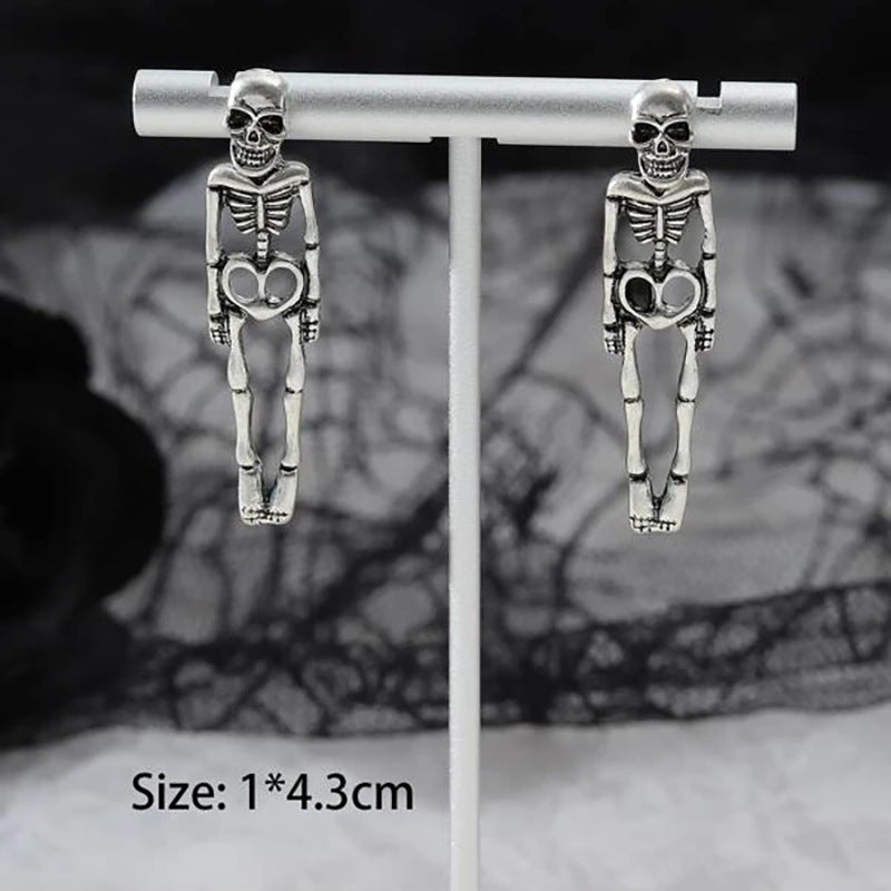 Women's Skeleton Skull Dangle Earrings for Halloween
