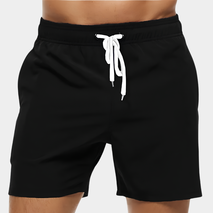 Men's Drawstring Board Shorts with Side Pockets