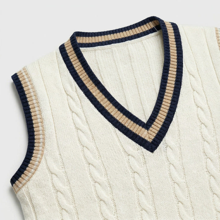 Men's V Neck Knit Vest