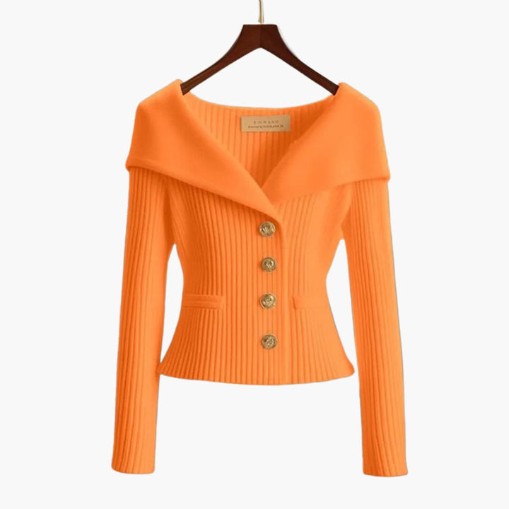 Jessica | Ribbed Knit Button Front Cardigan