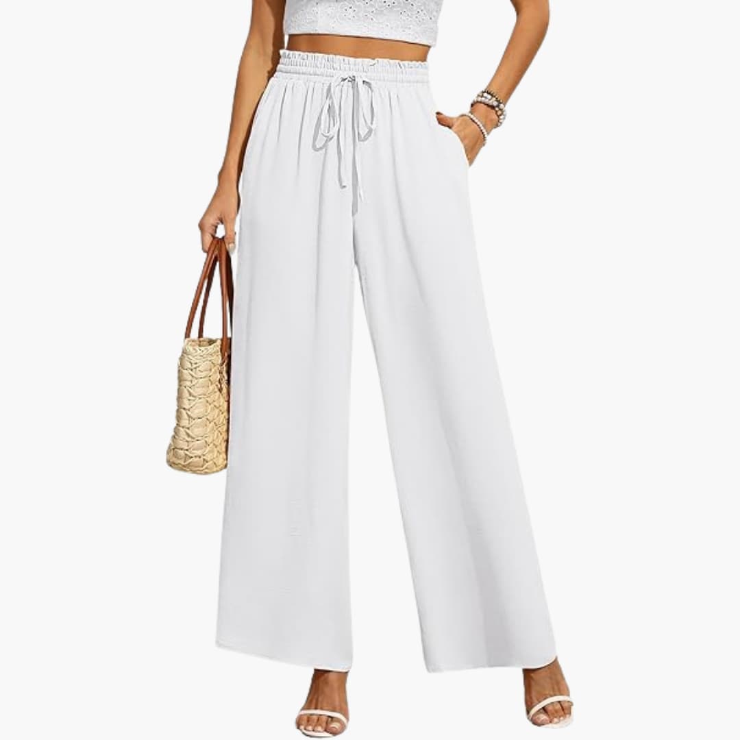 Elara | Relaxed Drawstring Wide Leg Pants