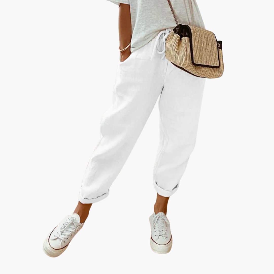 Elara | Relaxed Drawstring Cropped Pants