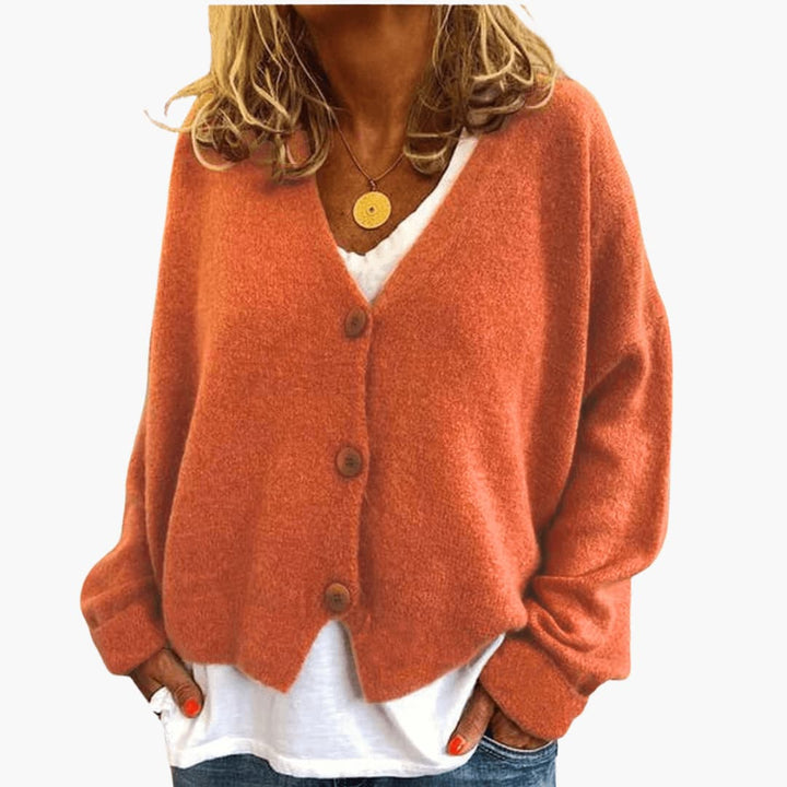 Sierra | Relaxed V Neck Button Cardigan