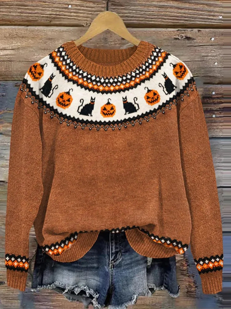 Women's Apple Fair Isle Knit Jumper