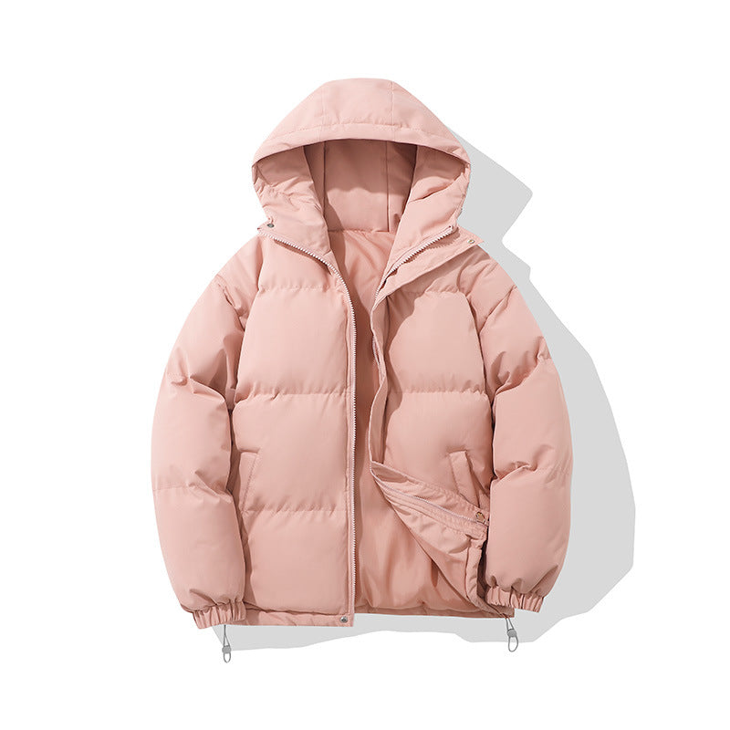 Women's Hooded Puffer Jacket with Zip Front