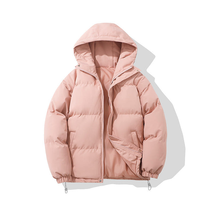 Women's Hooded Puffer Jacket with Zip Front