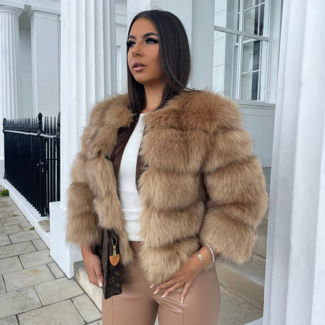Selene | Luxe Faux Fur Cropped Jacket