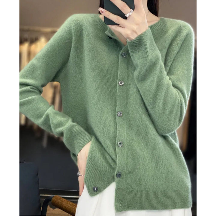 Emilia | Relaxed Button Front Knit Cardigan