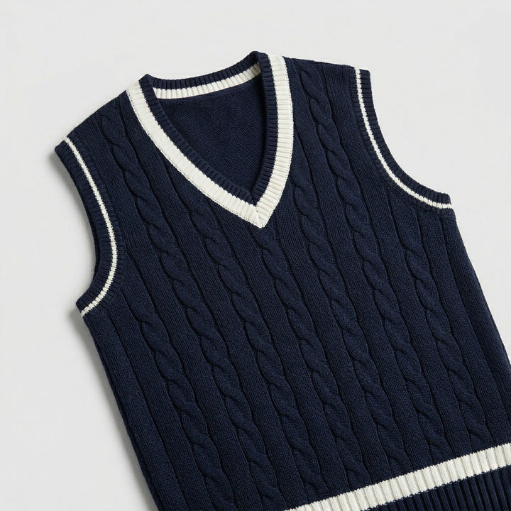 Men's V Neck Knit Vest