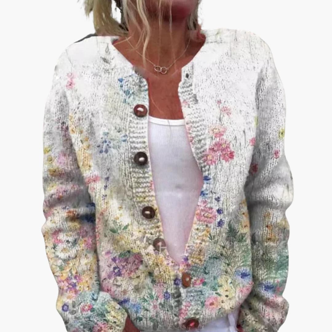 Georgia | Floral Print Button Front Cardigan