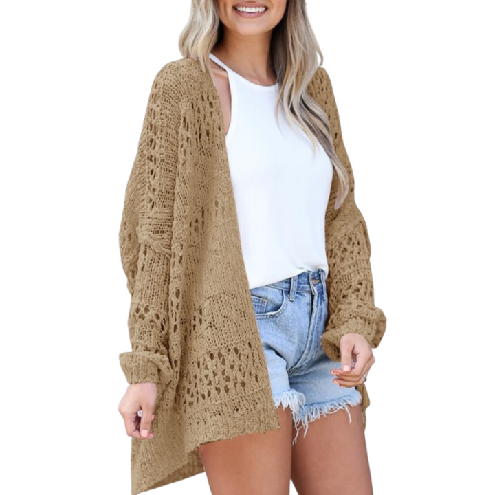 Grace | Oversized Open Knit Cardigan