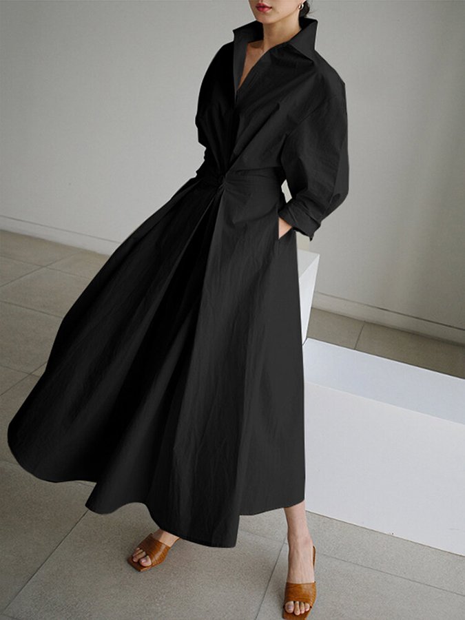 Josephine | Belted Long Sleeve Occasion Midi Dress