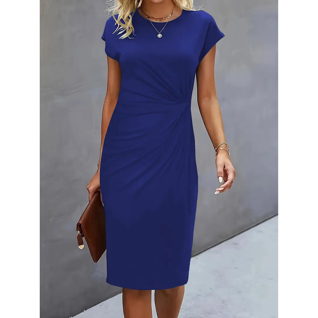 Monica | Elegant Cap Sleeve Cocktail Dress