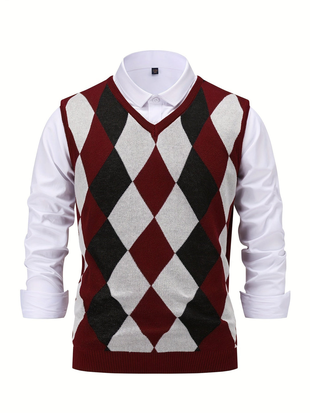 Men's Argyle Knit Sweater Vest