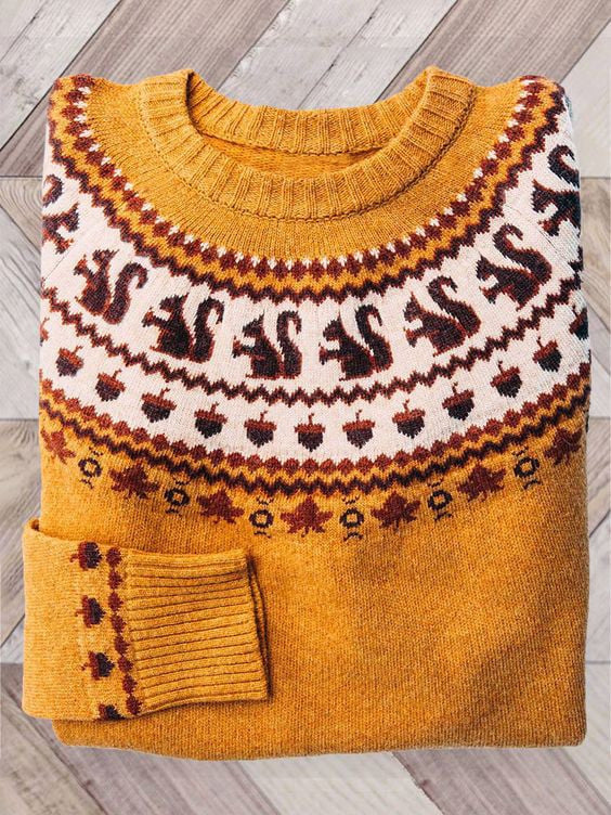 Women's Apple Fair Isle Knit Jumper