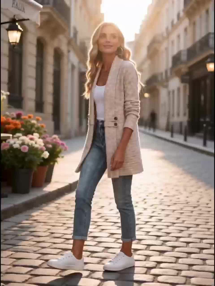 Womens Longline Knit Cardigan