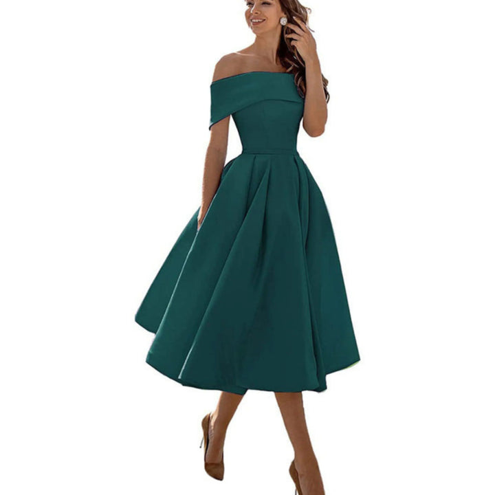 Amelia | Off Shoulder Occasion Midi Dress