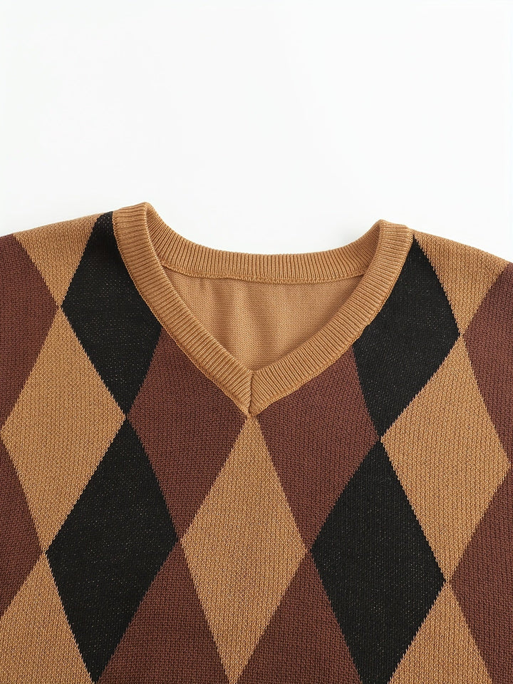 Men's Argyle Knit Sweater Vest