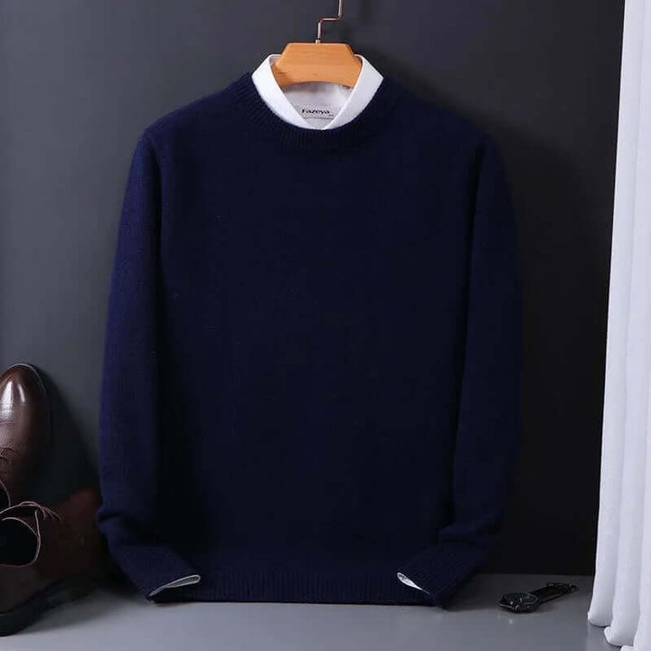 Men's Crew Neck Knit Jumper in Relaxed Fit