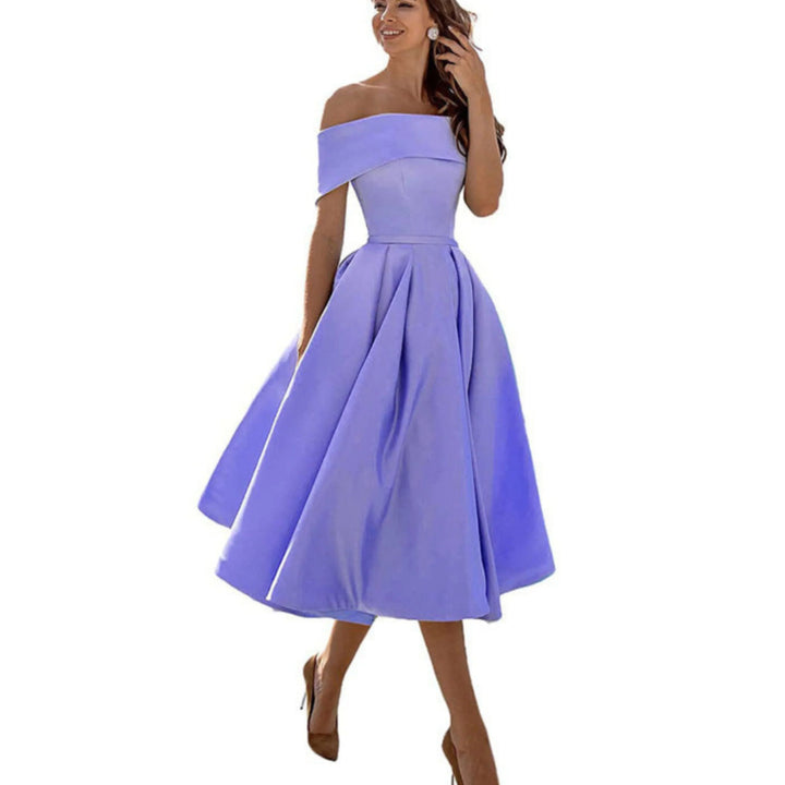 Amelia | Off Shoulder Occasion Midi Dress