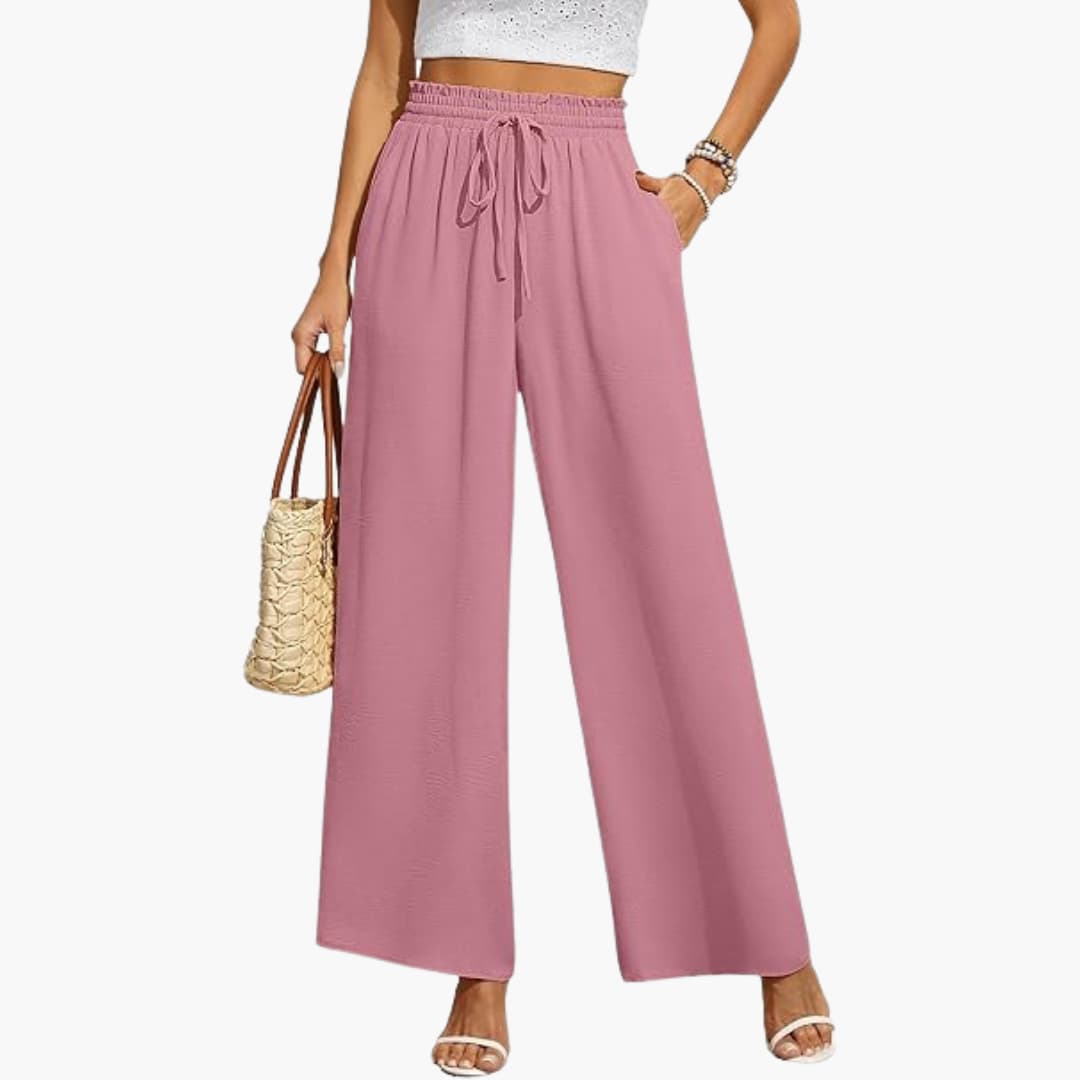Elara | Relaxed Drawstring Wide Leg Pants